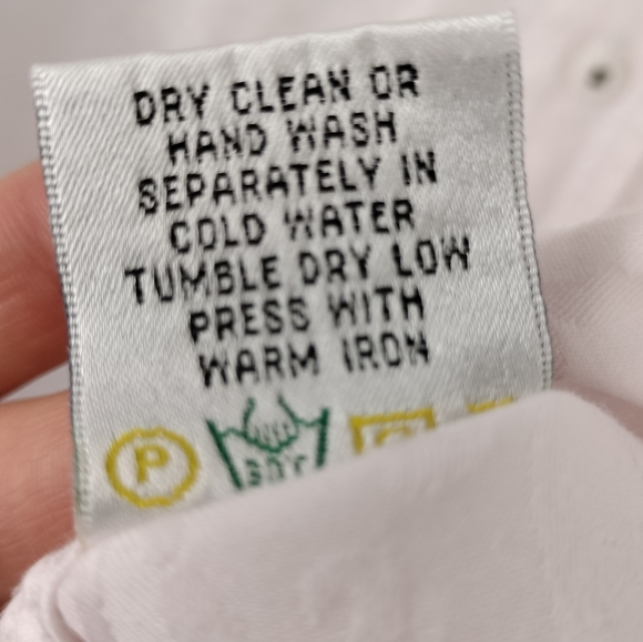 Bugatchi Pale Pink 100% Cotton Brocade pattern Top Stitched Button Down Sz. L - Picture 9 of 12